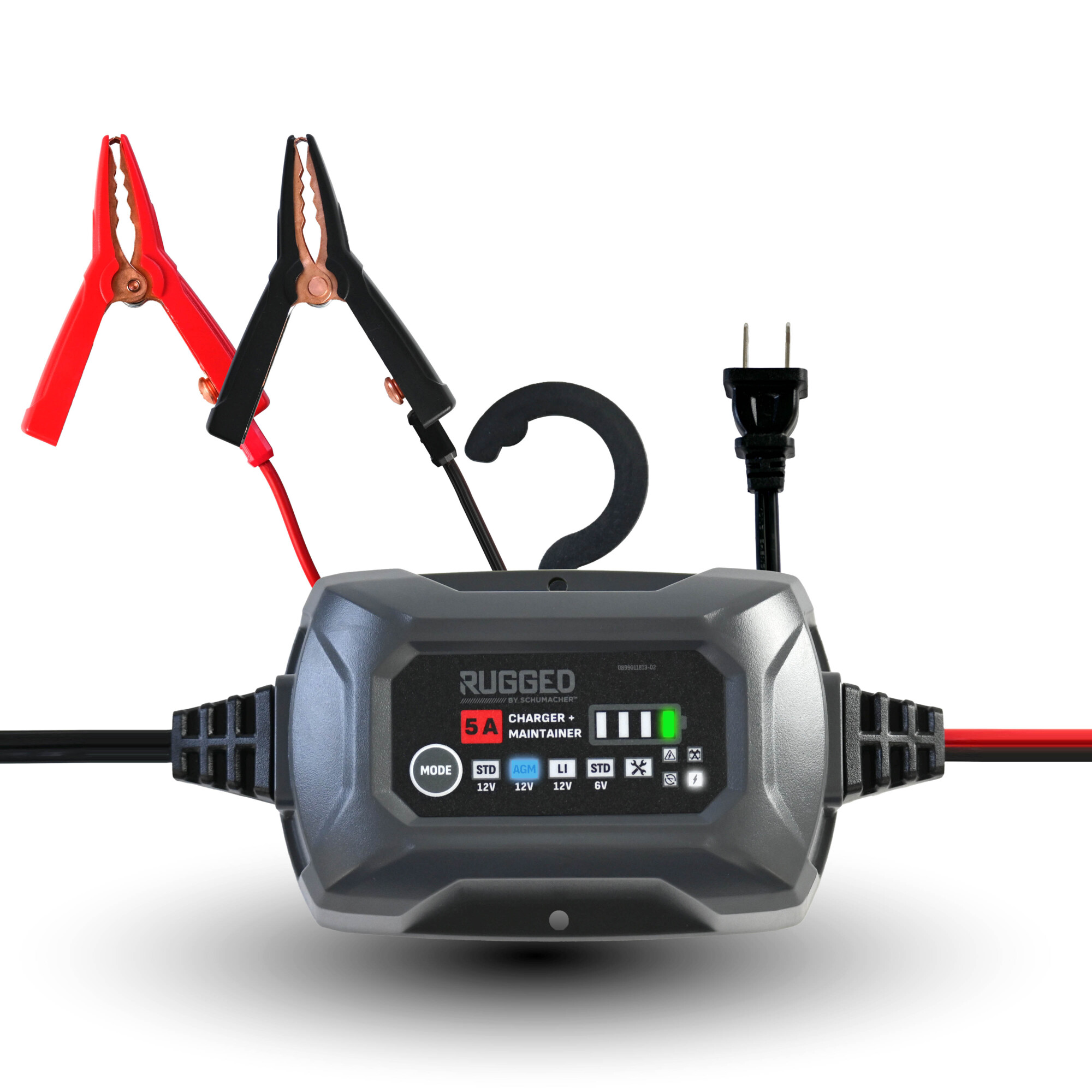 Schumacher RUGGED 5A Battery Charger-Maintainer, 3-in-1, 6V/12V, SC1682